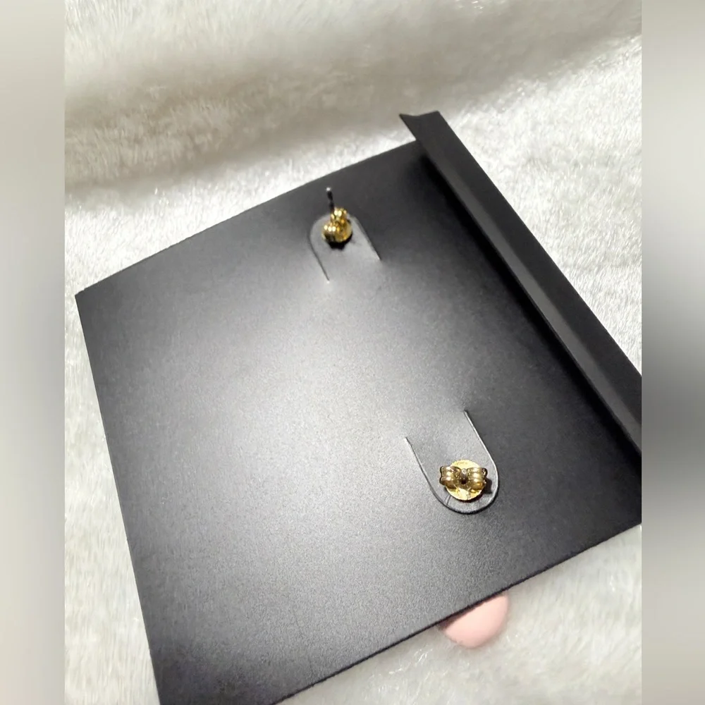 🌸✨Coach Cherry Stud Earrings • Gold/Pink - Picture 6 of 8